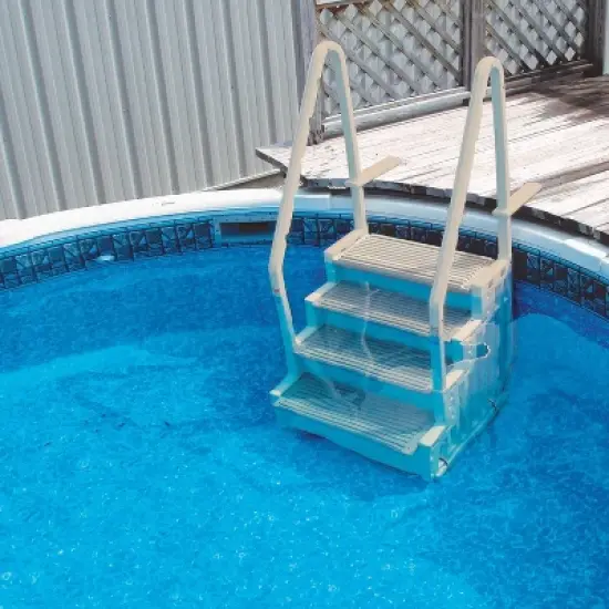 CONFER STEP-1 Above Ground Swimming Pool Ladder Step System Entry w/ Liner Pad image {2}