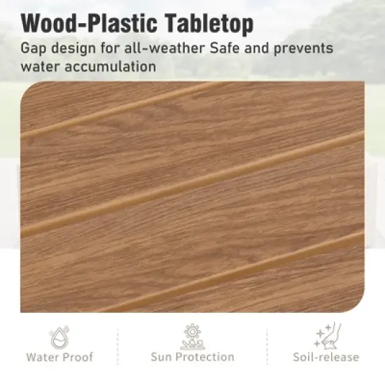 Captiva Designs 3pc Outdoor Patio Bohemian Wicker Conversation Set with Coffee Table image {5}