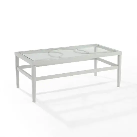 Ashford 2pc Outdoor Metal Conversation Set - Cream - Crosley image {9}