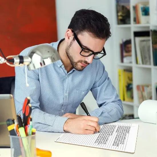 SCRIBBLEDO College Ruled Lined 2-Pack 9"x12" Dry Erase Board &ndash; Double-Sided Reusable Whiteboard for Writing Practice image {3}