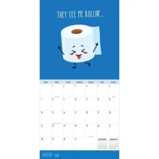 TF Publishing 2024 Wall Calendar 12"x12" Puns image {1}