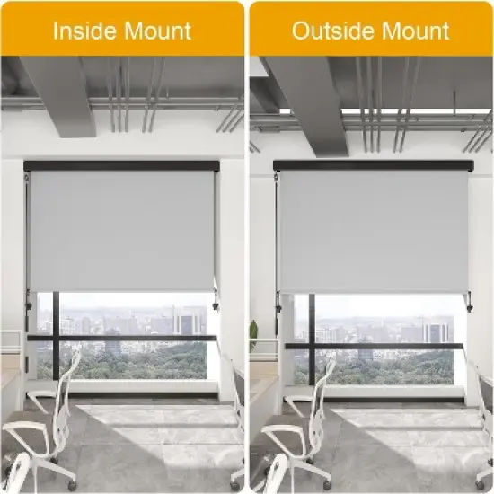 Heynemo Outdoor Roller Shades for Patio with Aluminum Valance, 420GSM New Material Patio Shade with 95% UV Blockout, Outdoor Blinds image {4}