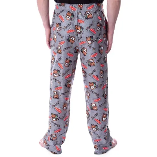 Disney Men's Cars Mater Cartoon Toss Print Character Sleep Pajama Pants Heather Grey image {1}