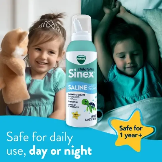 Vicks Sinex Children's Saline Nasal Spray Ultra Fine Mist - 5oz image {5}