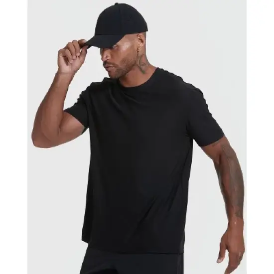 Men's All Black Active Crew Neck 3-Pack - True Classic image {2}
