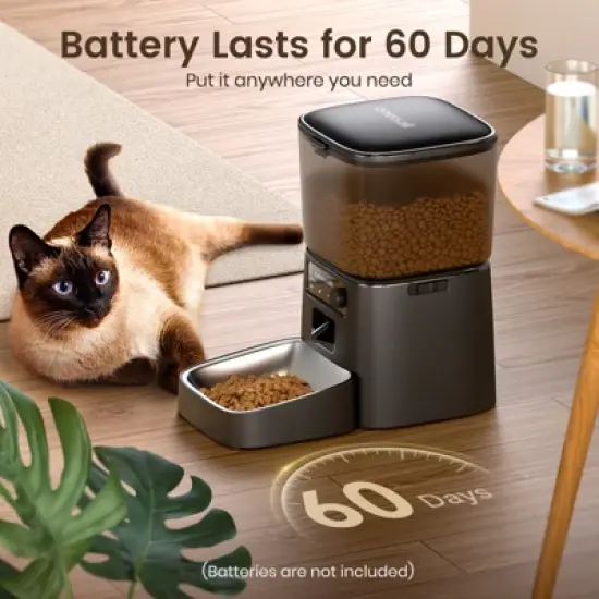 Oneisall PFD-001 PRO Automatic Dog and Cat Feeder, WiFi Cat Food Dispenser with App Control image {4}