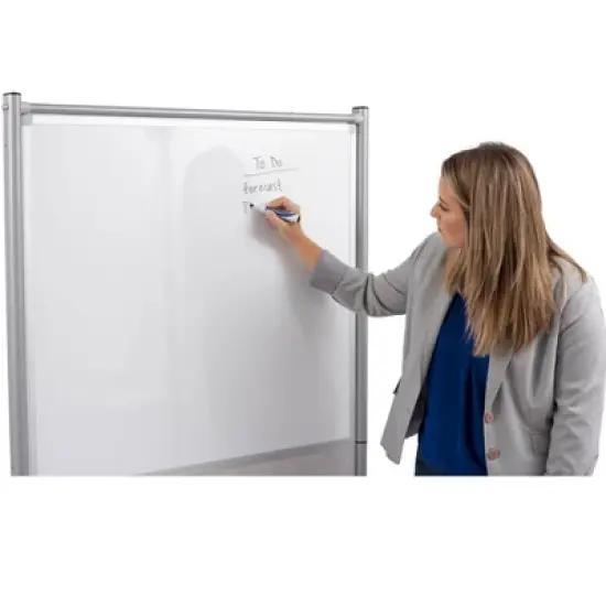 Stand Up Desk Store Rolling Mobile Magnetic Whiteboard Room Divider Dry Erase Board for Home or Classroom (Combo Whiteboard/Tackboard, 40" W x 72" H) image {3}