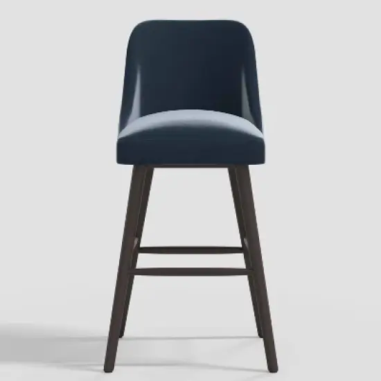 Geller Modern Counter Height Barstool in Shiny Velvet - Threshold&trade; image {1}