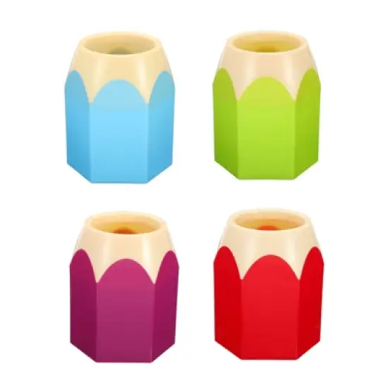 Unique Bargains Desk Pencil Shape Pen Pencil Holders Organizer 4 Pcs image {5}