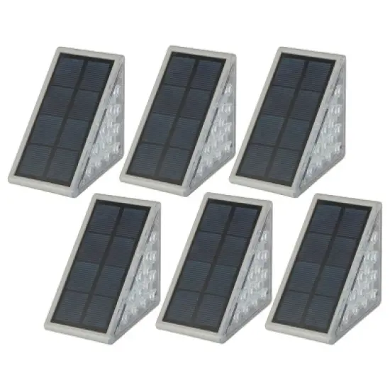 Pure Garden Solar Step Lights for Outside 6-Pack image {1}