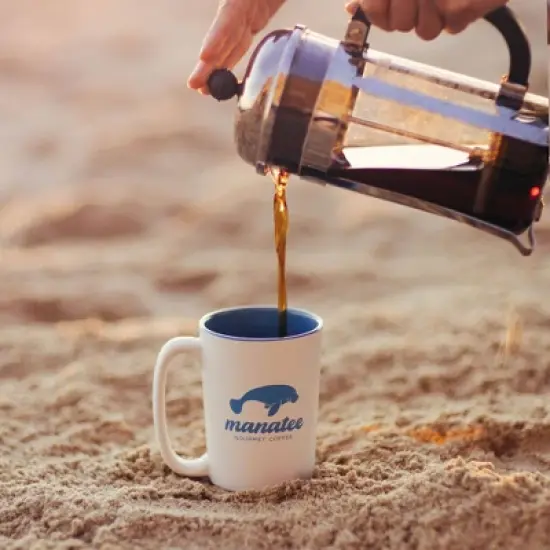 Manatee Gourmet Coffee Sea Salt Caramel Flavored Blend Medium Roast Ground Coffee - 12oz image {4}