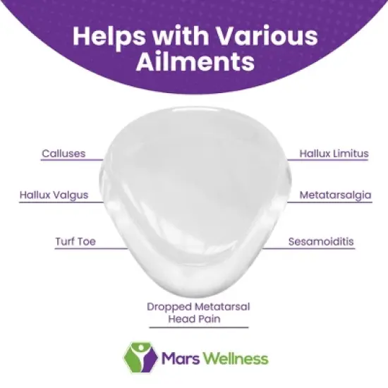 Mars Wellness Gel Ball of Foot Cushions - 1/4 Inch image {4}