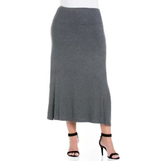 24seven Comfort Apparel Women's Elastic Waist Maxi Skirt image {8}