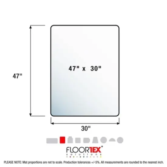 47"x30" Rectangular Ulti Mat For Low & Medium Pile Carpets - Cleartex image {8}