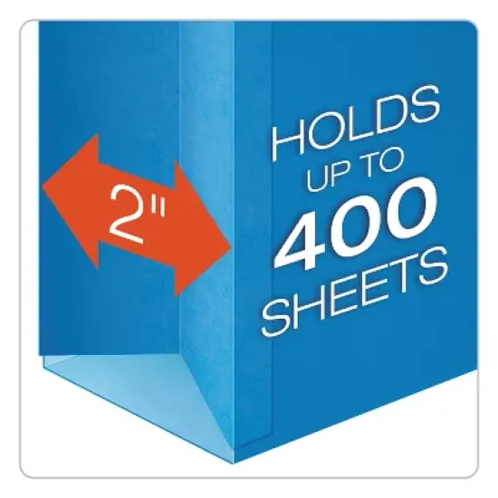 Pendaflex SureHook Reinforced Extra-Capacity Hanging Box File, 1 Section, 2" Capacity, Legal Size, 1/5-Cut Tabs, Blue, 25/Box image {1}