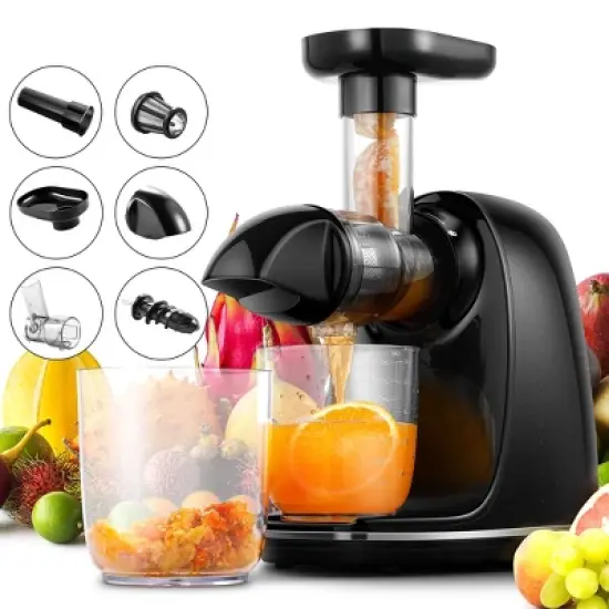 Masticating Juicer, Slowe Cold Press Juicer with 7 Spiral Masticating, Reverse Function, Juicer Machines with Food Grade Anti-oxidation Materials image {10}