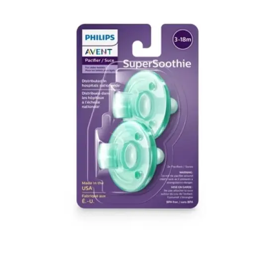 Philips Avent Soothie Pacifiers 3-18m - Green - 2pk image {2}