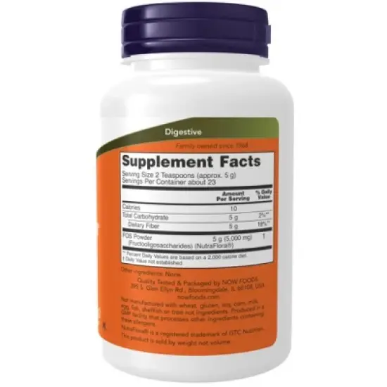 Nutra Flora FOS by Now Foods  -  4 oz Powder image {1}