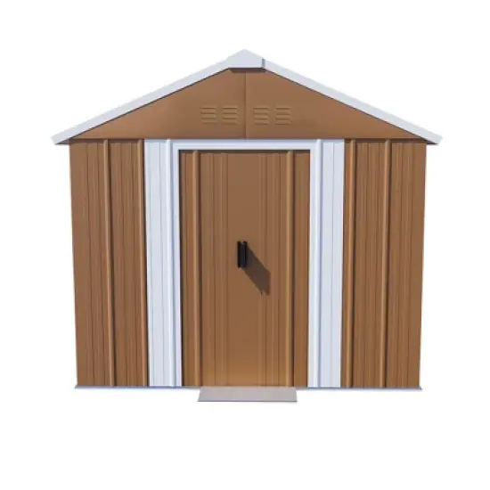 MOEPISY 6X4 FT Heavy Duty Metal Storage Shed with Windows, Lockable Door and Ventilation, Weatherproof image {6}