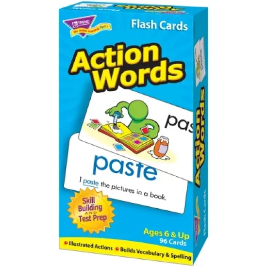 TREND Action Words Skill Drill Flash Cards image {3}