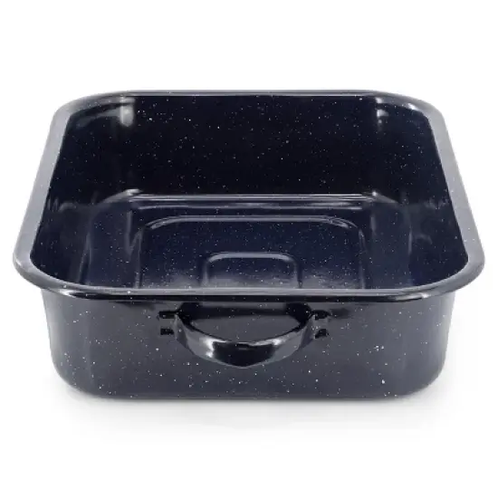 Oster Castillo 17 x 12 Inch Enamel on Steel Baking Pan with Removable Rack in Blue image {2}
