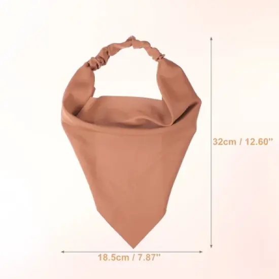 Unique Bargains Girl's Non Slip Triangle Hair Scarf Multicolour 12.6"x7.87" 6 Pcs image {3}