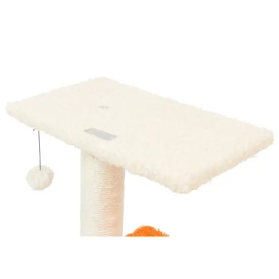Armarkat 2-Level Platform Real Wood Cat Scratcher with Sisal Carpet Ramp image {7}