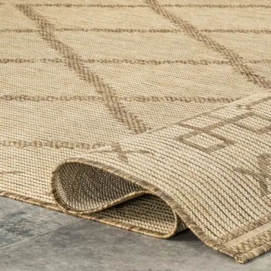 nuLOOM Candice Moroccan Geometric Trellis Indoor and Outdoor Patio Area Rug image {3}