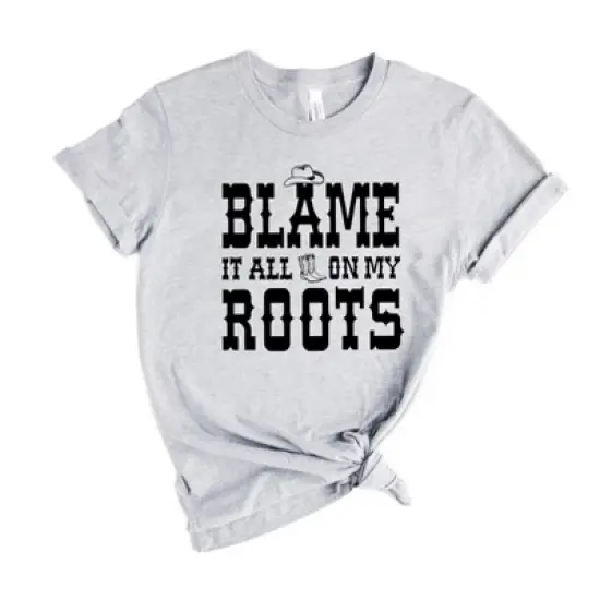 Simply Sage Market Women's Blame It All On My Roots Hat And Boots Short Sleeve Graphic Tee image {2}