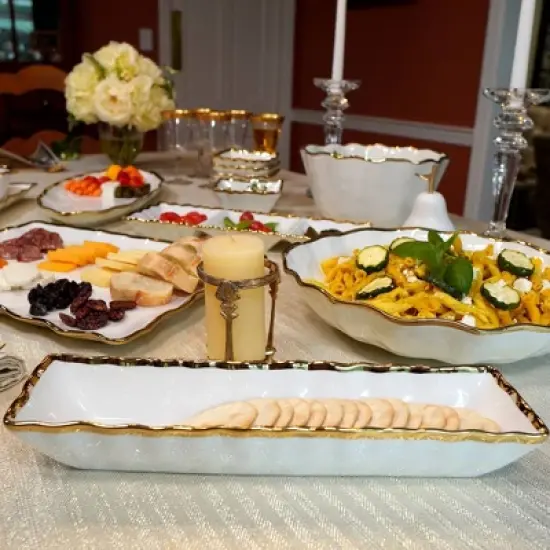 Certified International Regency Cracker Tray Gold image {5}