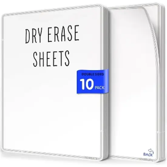 SCRIBBLEDO Blank 9"x12" Dry Erase Sheets Pack of 10 image {7}