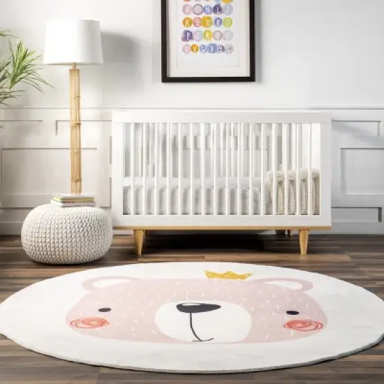 nuLOOM Nesta Queen Bear Machine Washable Kids Area Rug image {7}