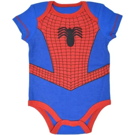 Marvel Avengers Spider-Man 5 Pack Short Sleeve Bodysuits Newborn to Infant image {5}