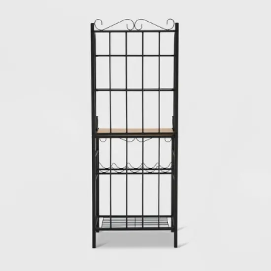 Praha Bakers Rack Black - Boraam image {3}