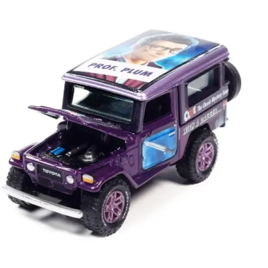 1980 Toyota Land Cruiser Purple Met. "Modern Clue Professor Plum" w/Collector's Token 1/64 Diecast Model Car by Johnny Lightning image {2}