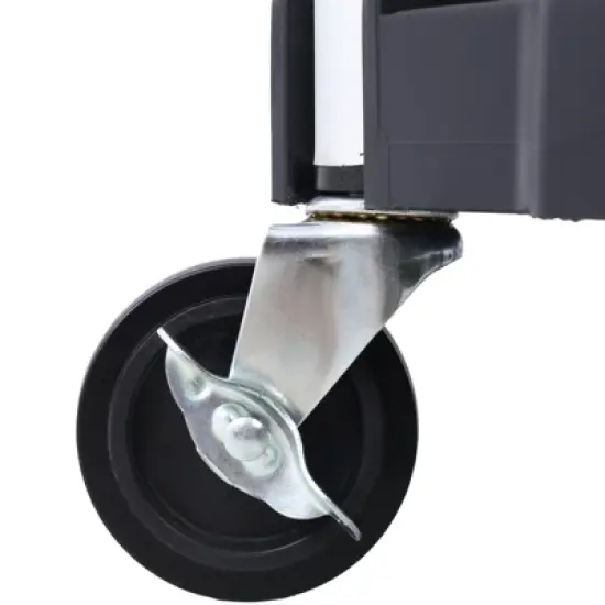 3 Layers Cart Fold Up Rolling Cart Service Trolley for Office Warehouse 50 Pounds Load Capacity Per Shelf image {2}