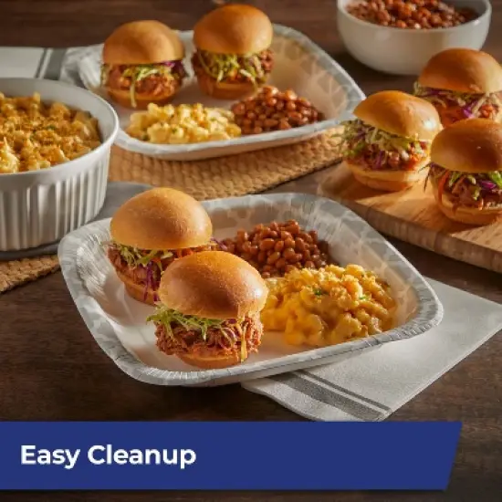 Hefty Extra Deep Square Disposable Plates 10" - 25ct image {5}