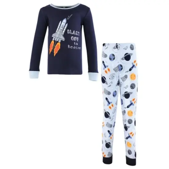 Hudson Baby Boy Cotton Pajama Set, Space image {7}
