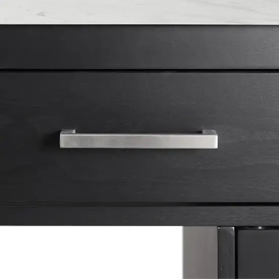 Audrey Faux Marble Top Kitchen Island Black - Crosley image {6}