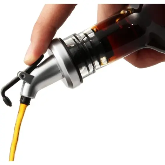 Juvale 2-Pack 8.5oz 250ml Olive Oil and Vinegar Cruets Glass Dispensers Bottles image {2}