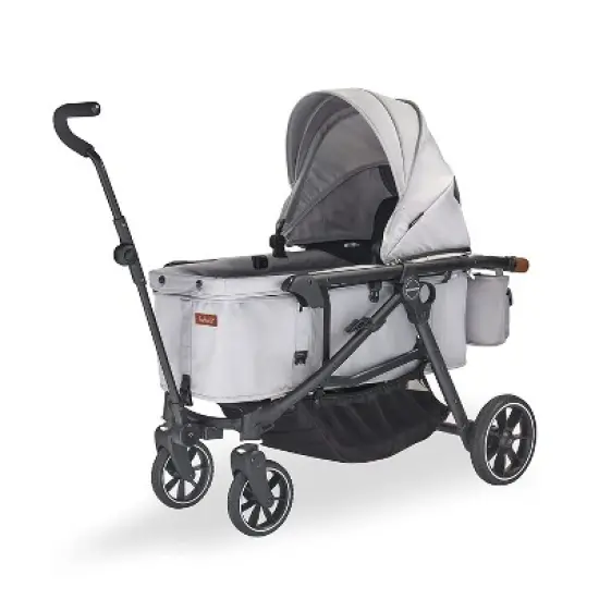 Larktale crossover All-in-One Stroller and Wagon - Convert from a Single Baby Stroller to a Two Seater Pull Wagon with Canopy - Nightcliff Stone image {1}