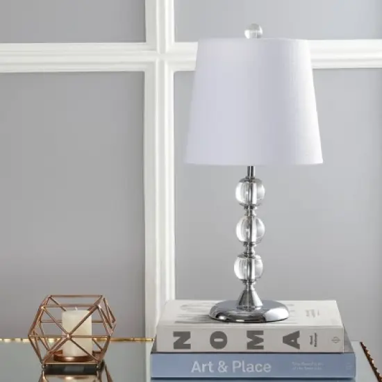 20" Crystal Hudson Mini Table Lamp (Includes LED Light Bulb) Clear - JONATHAN Y image {2}