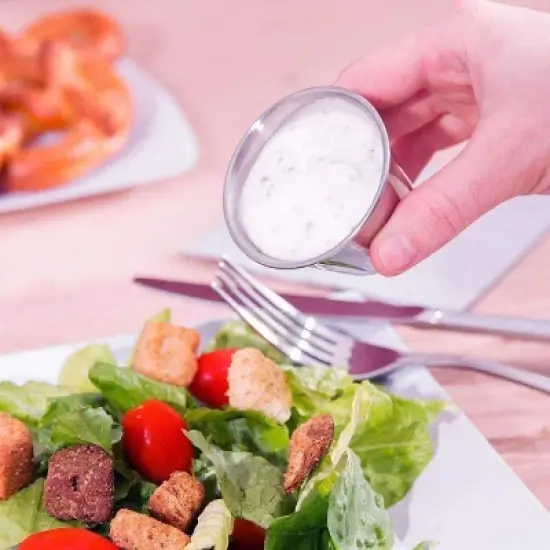 Stainless Steel Tortilla Salad Tomato Sauce Cup image {5}