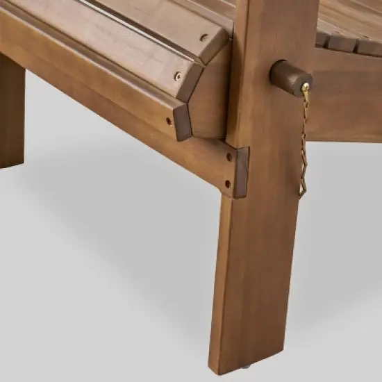 Hollywood Acacia Wood Foldable Patio Adirondack Chair - Christopher Knight Home image {3}