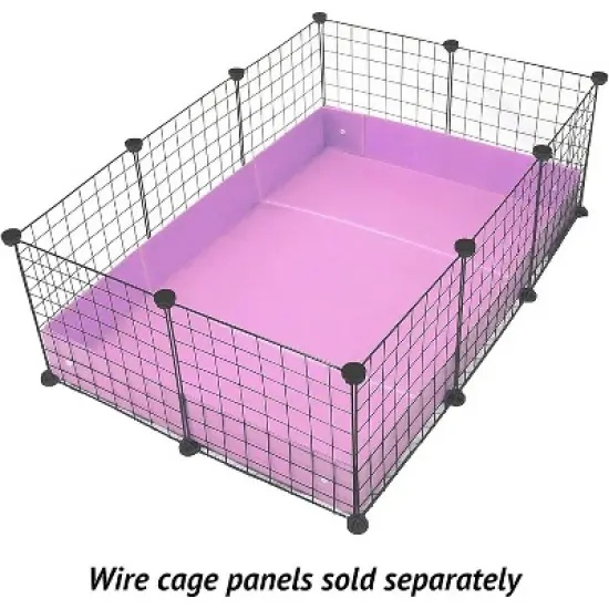 Midlee Guinea Pig Corrugated Plastic Cage Liners - 2 x 3 Panel Size - Purple image {3}