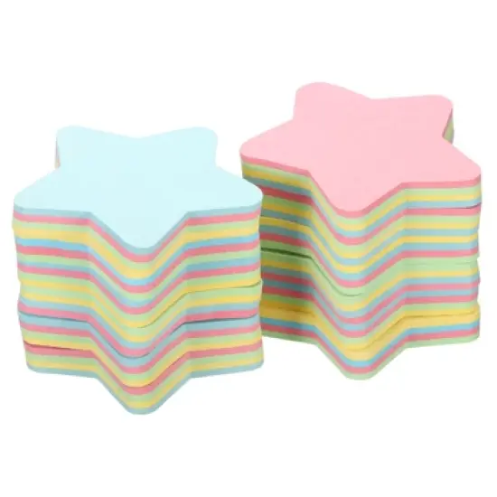 Unique Bargains Star Shape Bright Colorful Sticky Notes 100 Sheets/Pad image {6}
