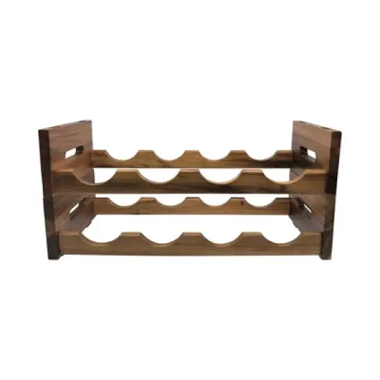 Kalmar Home  Solid Acacia 4 Bottle Stackable Wine Rack image {2}