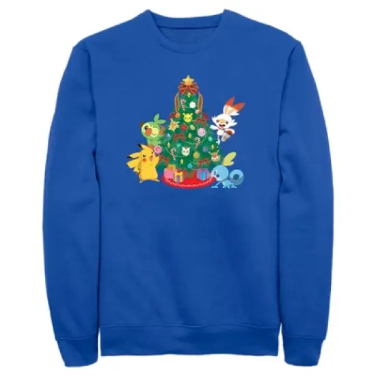 Men's Pokemon Christmas Tree Friends Sweatshirt image {3}
