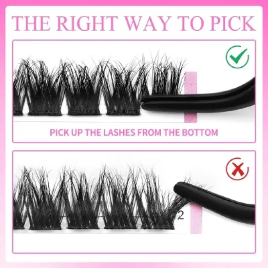 VEYESBEAUTY VBXtreme  Lash Clusters Fluffy Individual Lash Extensions 3D Layered Volume Eyelashes Thin & Invisible Faux Mink Lash Mixed Length 10-18mm image {6}