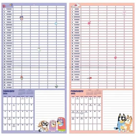 Trends International 2026 Bluey Sticker 12"x12" Wall Calendar image {8}